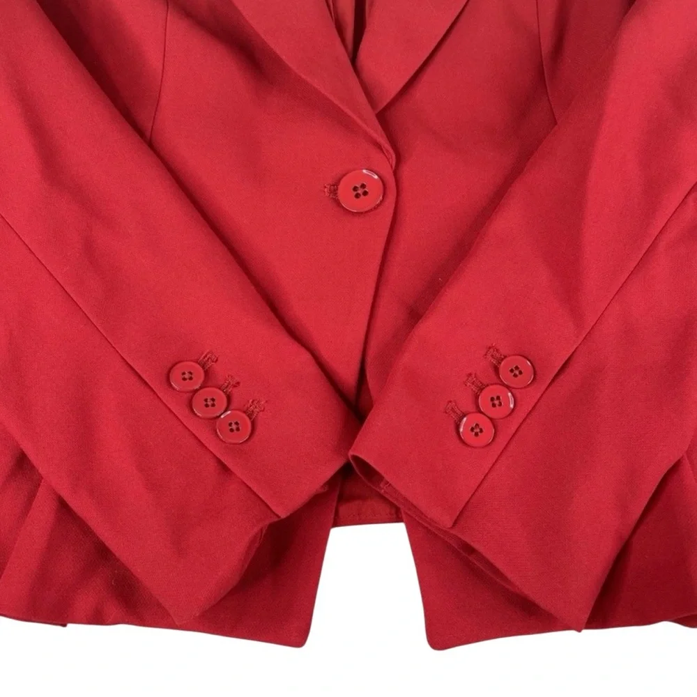 White House Black Market Vibrant Red Peplum Blazer/Jacket Size 12